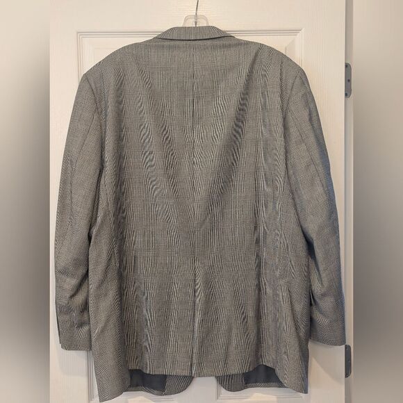 Jos. A. Bank Wool Gray Glen Plaid Suit Separates Jacket & Pants Formal Size 46R - Picture 7 of 16